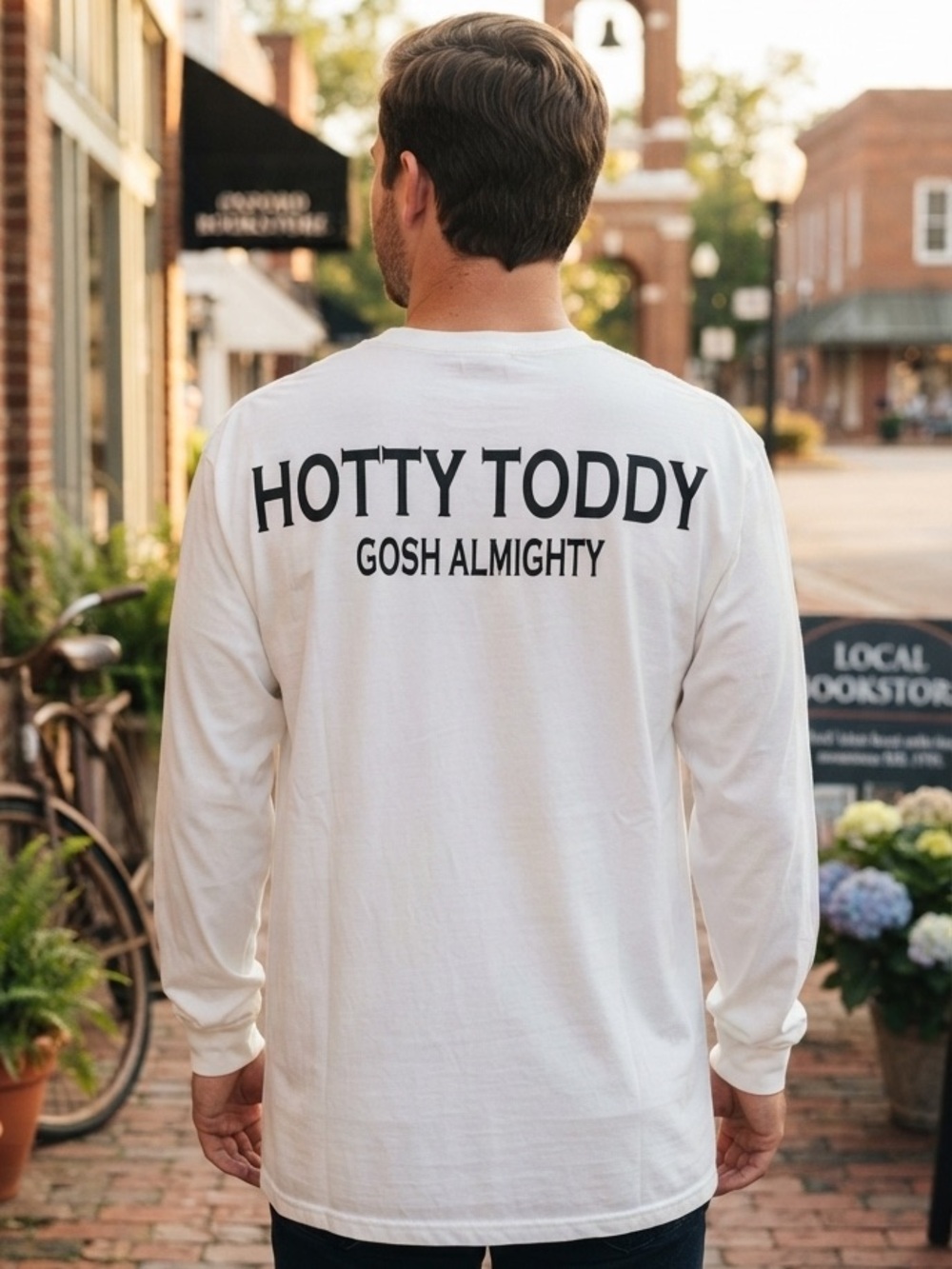 Ole Miss Hotty Toddy Gosh Almighty Long-Sleeve T-Shirt - White